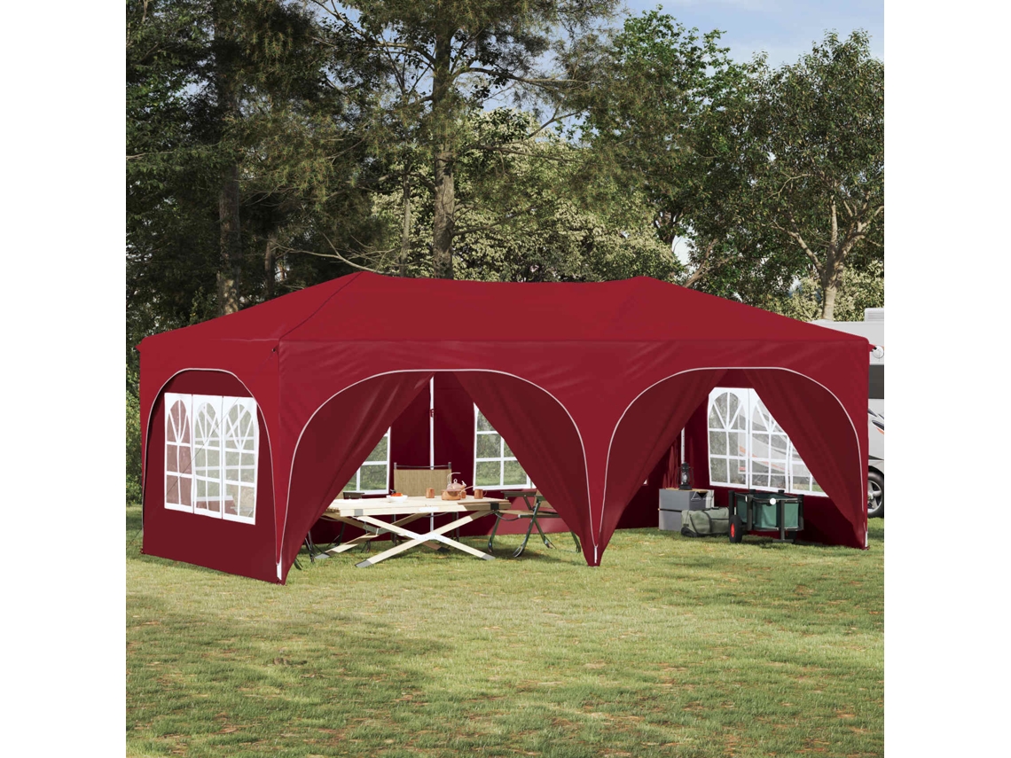 Vidaxl Tenda De Festa Pop-up 575 X 288 X 245 Cm Borgonha Tecido Oxford