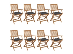 Folding Chair, Folding Chairs Vidaxl Antracite Madeira (n/a)
