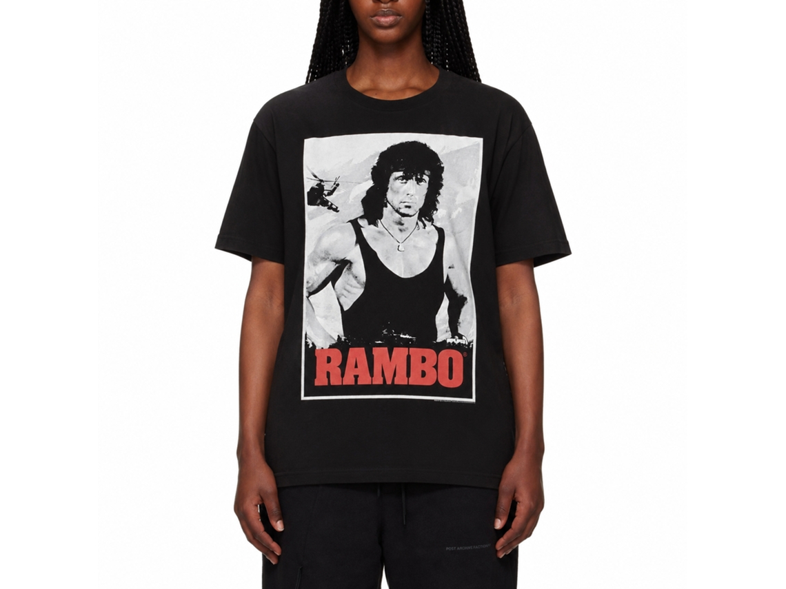 Rockinstone Rambo Movie Black Adult T-shirt Size:xl