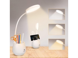 Lâmpada Mesa Led Proteção Ocular com Suporte Telemóvel/caneta, 3 Modos, Recarregável Usb, Toque, Ajuste 360° ZYBLSSBB