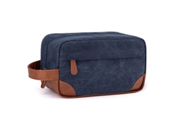 Necessaire Para Homem - Bolsa De Higiene - Bolsa De Viagem - Grande Capacidade - Impermeável - Lona - Azul
