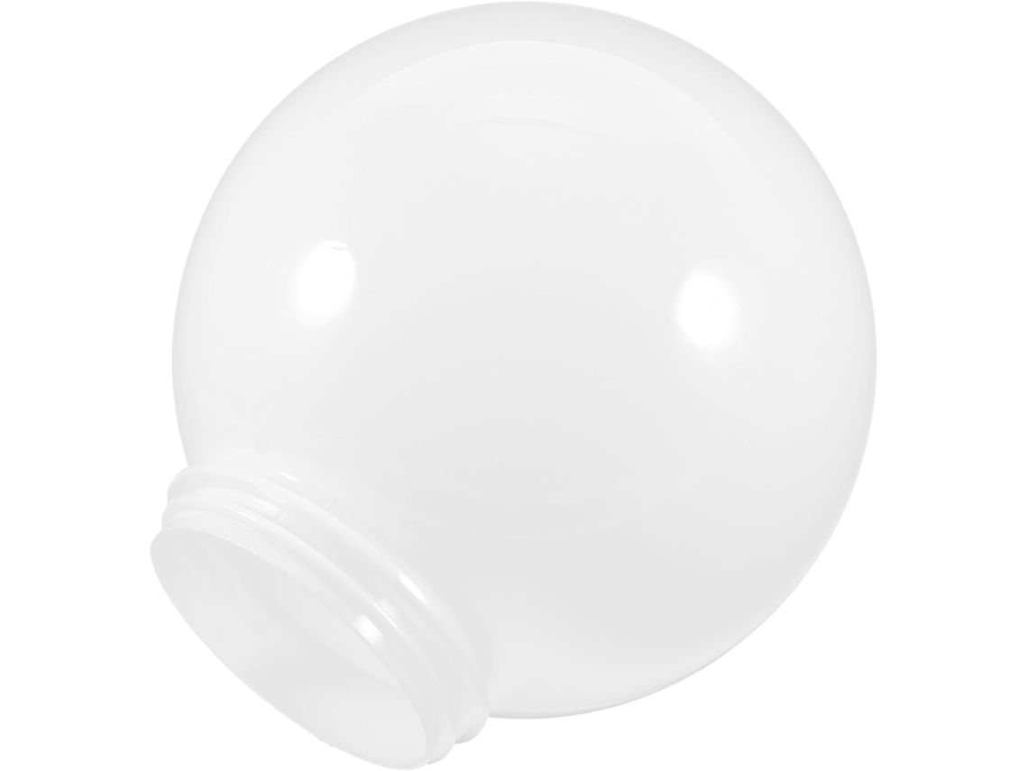 Abajur Globo Em Acrílico Branco Leitoso, 200 Mm De Diâmetro, Rosca De 9,5 Cm, Capa Protetora À Prova Gokoco