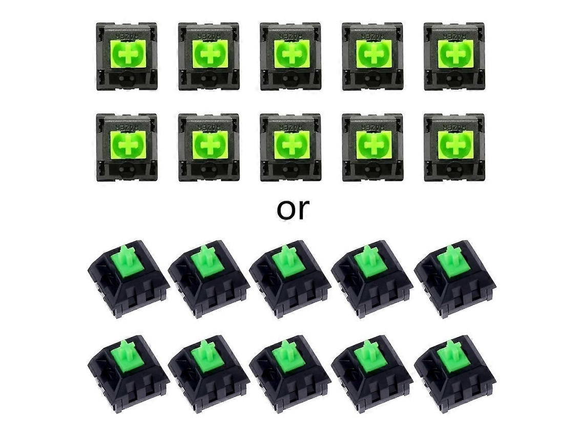 Lurelia Conjunto De 10 Switches Razer Verdes De 3 Pinos Para Teclado Blackwidow Essential