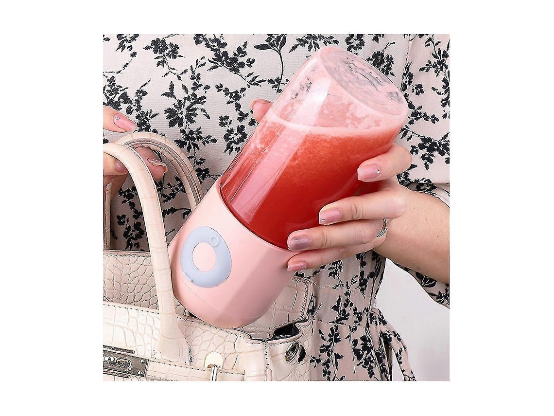 Lurelia Liquidificador Portátil Recarregável Usb, 500 Ml, 6 Lâminas, Aço Inoxidável, Para Sumos