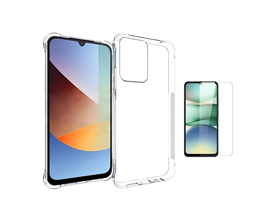 Kit Capa Super Proteção Película De Vidro Temperado Gift4me Para Xiaomi Redmi 15a 5g - Transparente