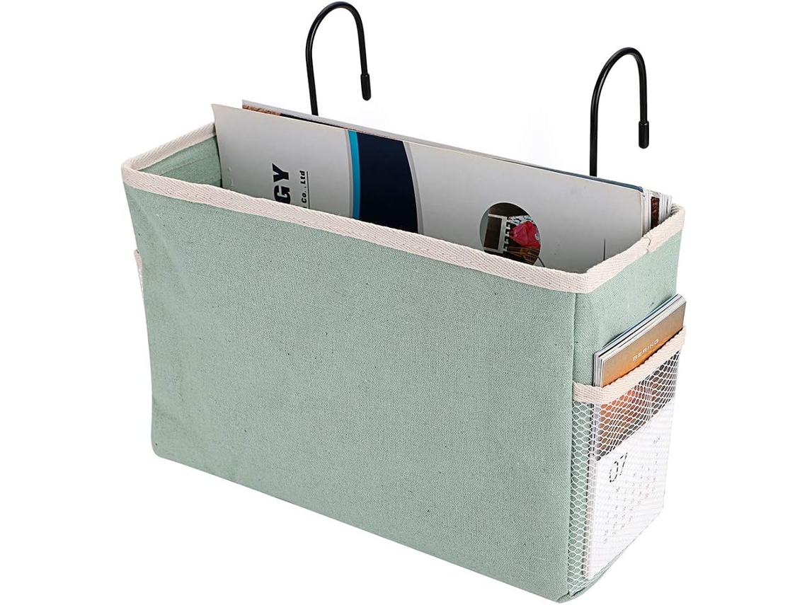 Lurelia Bolsa De Cabeceira, Suspensa, Com Bolsos, Em Ferro, Para Cama, 28 X 10 X 19, Branco/cinza