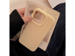Capa Para Iphone 17 Pro Max, Cor Creme Amarela Sólida, Simples, Em Silicone, Resistente A Quedas.