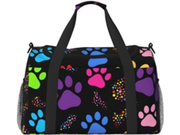 Bolsa de Viagem Impermeável com Estampa Colorida Patas Ideal para Zíper Dobrável Ergonômico Viagens Academia