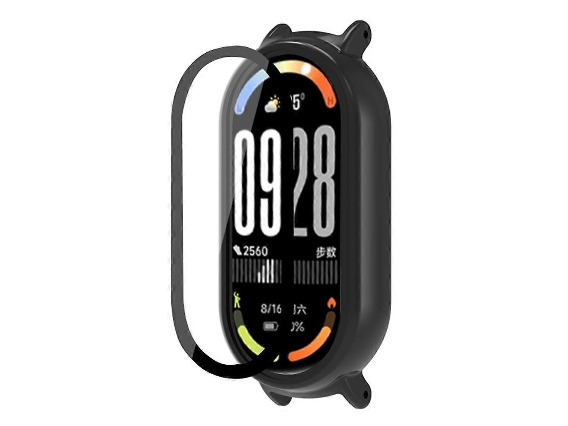 Capa De Cerâmica Para Relógio Xiaomi Smart Band 10 Tkdaddy Com Película De Vidro Temperado Preta