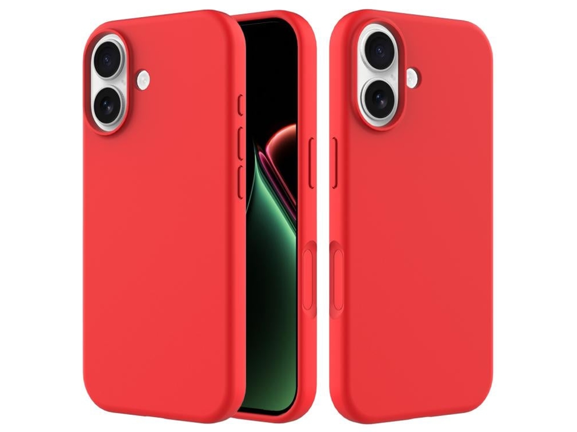Capa De Silicone Para Iphone 17 - Cor Sólida - Vermelha