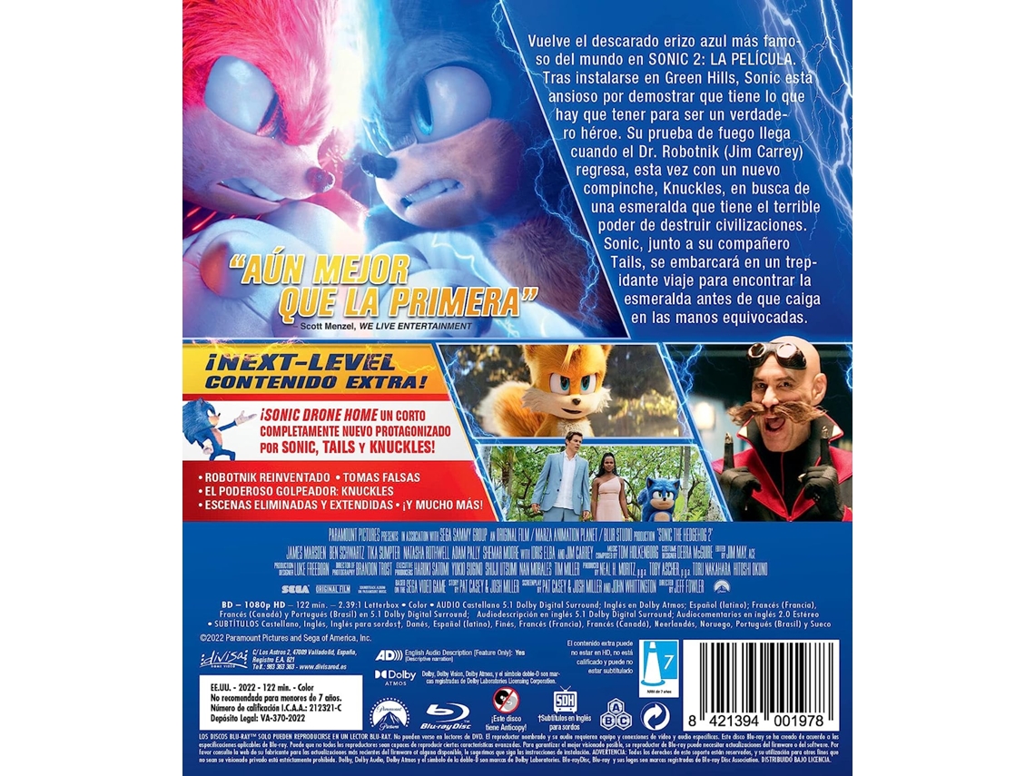 SONIC 2 - O FILME BD