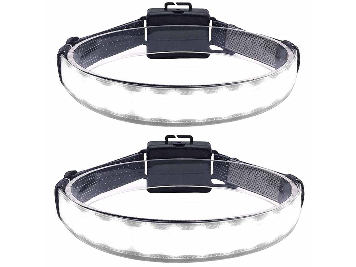 Combo De Lanterna De Farol Led, Farol Led De Feixe Amplo Alimentado Por Bateria Aaa Iluminação De 220 ° Lâmpada De Cabeça Leve À Prova D'águ