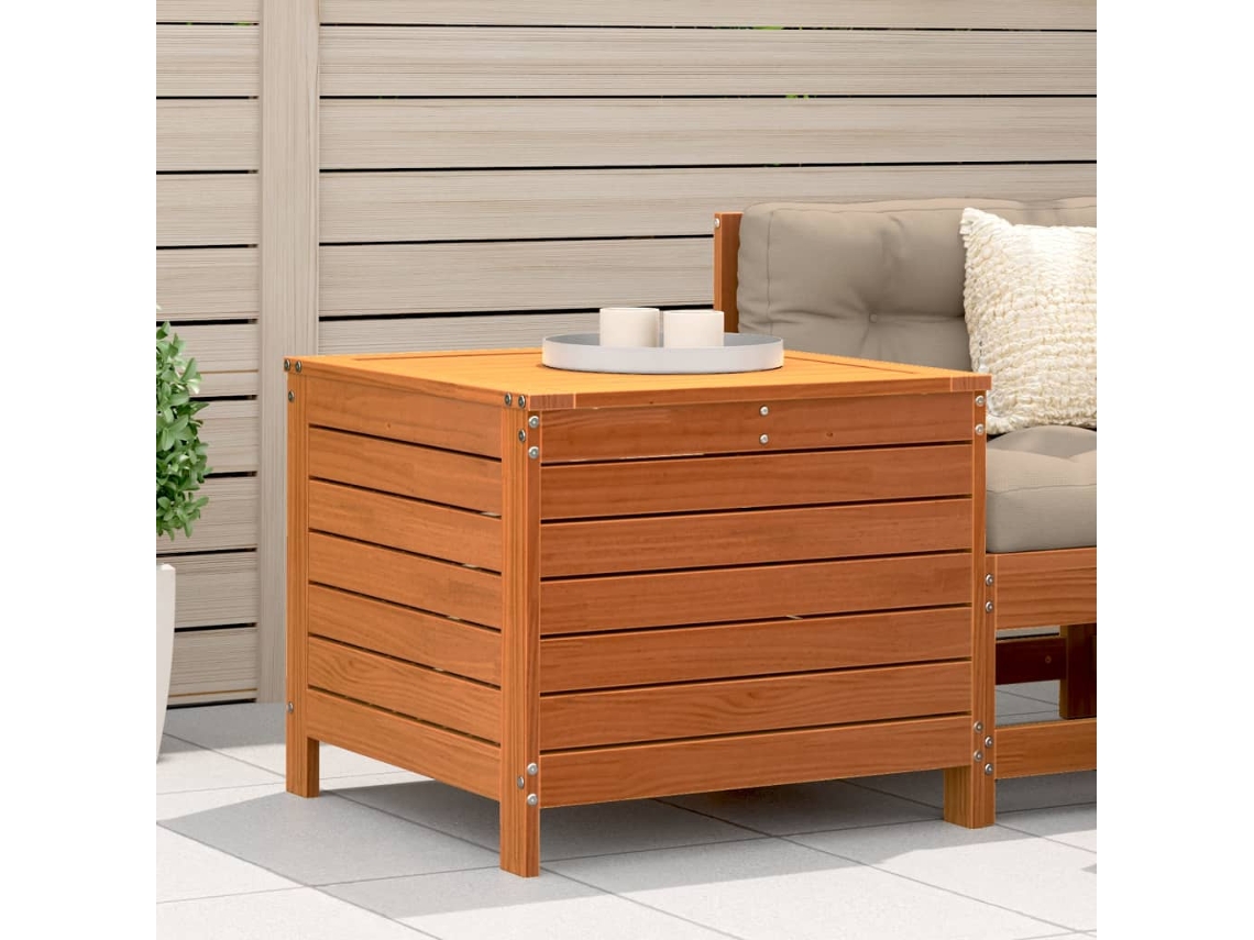 Vidaxl Apoio Pés P/ Jardim 62x63,5x53,5 Cm Pinho Maciço Castanho-mel