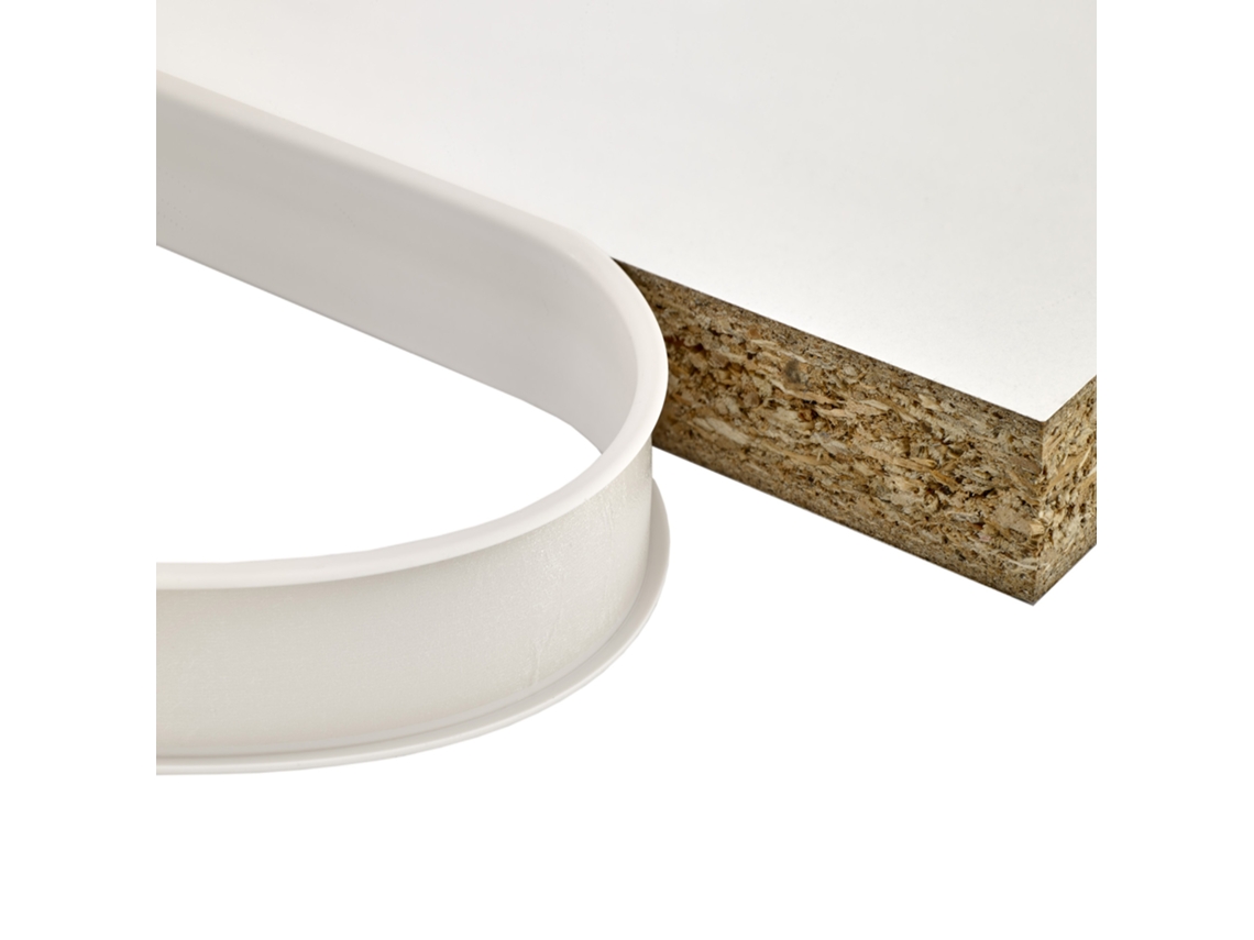 Orla De Canto Autoadesiva Quest Pvc 18 Mm Em U, Branco, 5 M