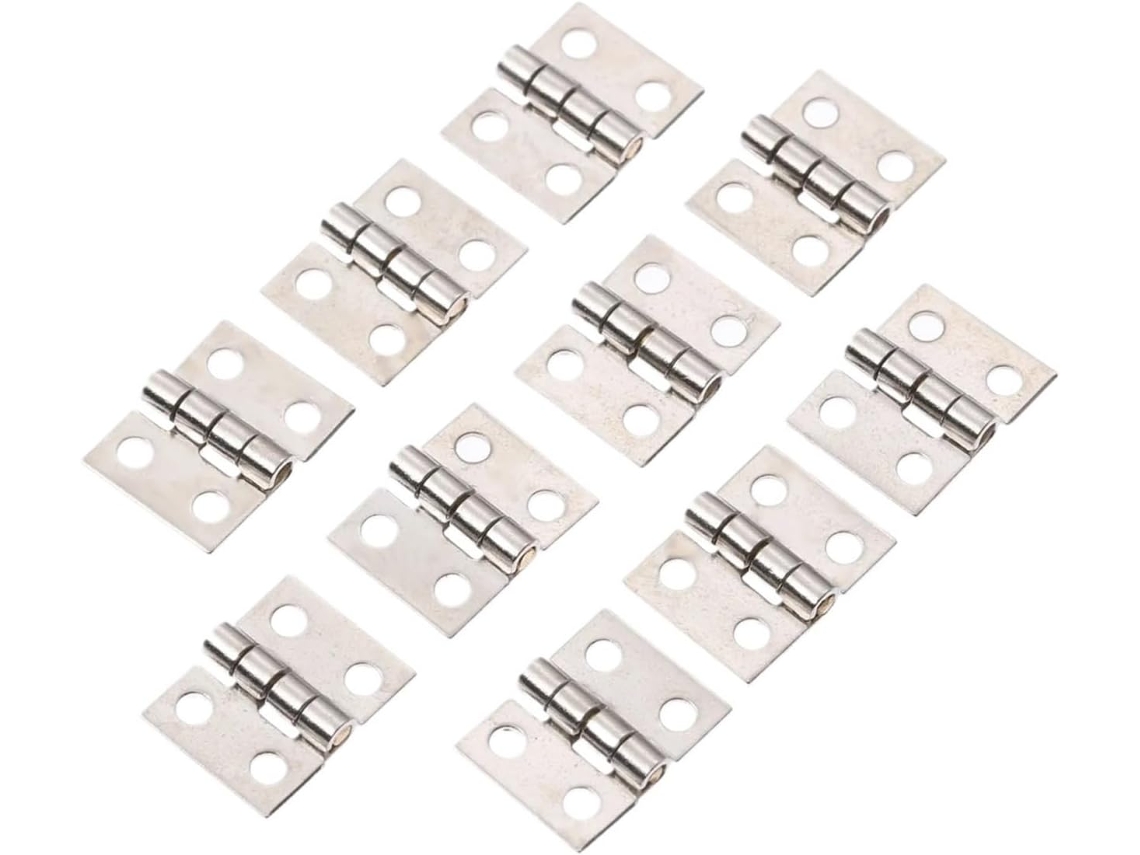 Conjunto De 50 Dobradiças Prateadas Para Móveis E Armários, 8 X 10