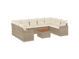 Garden Sofa Set, Garden Sofa Sets Vidaxl Bege Rattan / Vime (n/a)