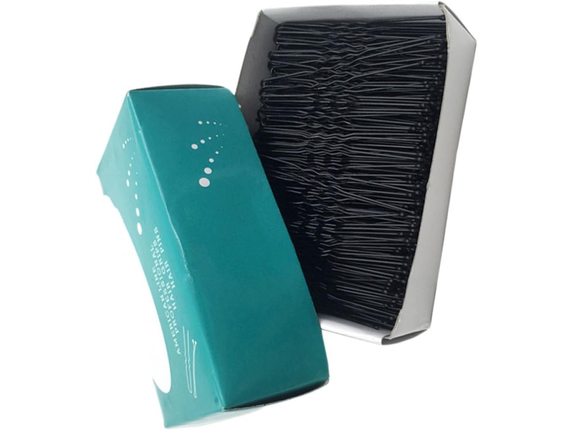 Presilhas De Cabelo Em Formato De U, 500g, Em Metal Preto - Acessório De Cabelo Estiloso