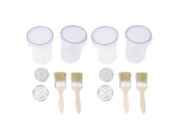 Conjunto de recipientes para tinta 1000ml, à prova de ar, com bola de mistura e pincel S/MARCA