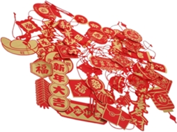Conjunto De 2 Enfeites De Ano Novo, Amuletos Decorativos Para Bonsai, Decorações De Ano Novo Para Pe Gokoco