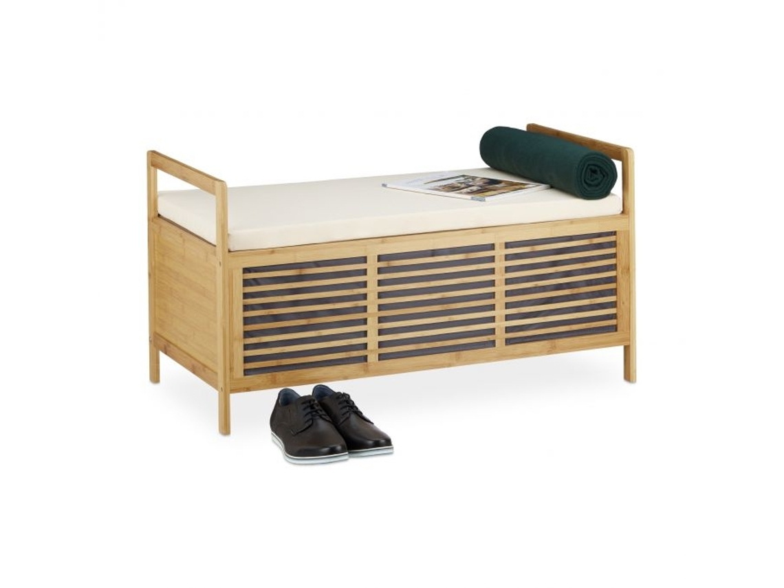 Banqueta De Bambu Com Espaço De Arrumação B2x