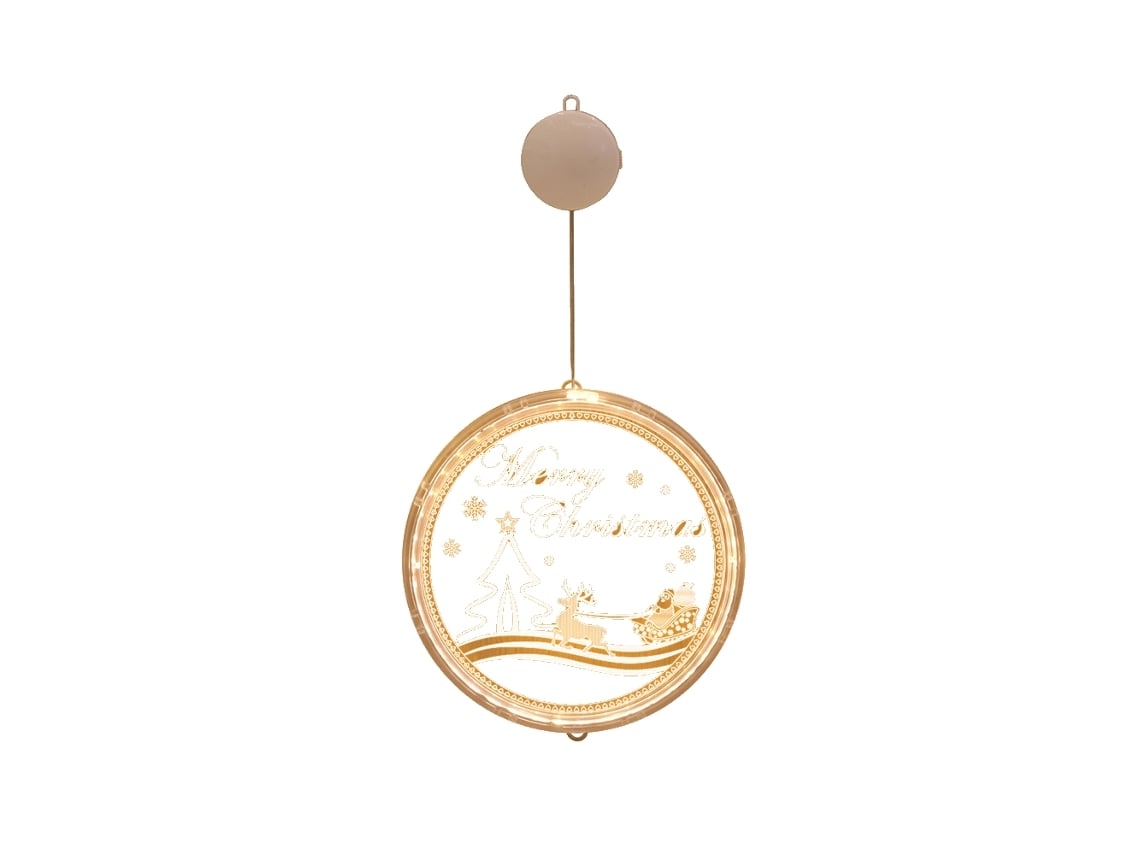 Cordão de Luzes de Natal, Alimentado por Bateria, Ideal para Decoração de Paredes, Janelas e Varandas, 16 Cm. Feliz Natal!, Ergonômico, Uso STELASPLEN