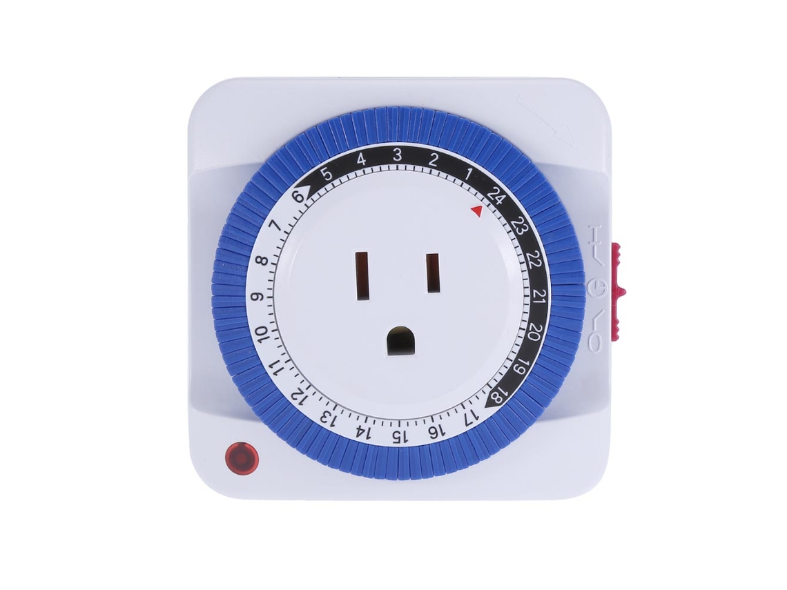 Laxiscreed Tomada Múltipla Temporizada Mecânica Resistente Ao Fogo, Padrão Eua 110v