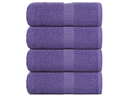 Vidaxl Toalhas De Rosto Frogn 4 Peças Roxo 30x30 Cm 360 G/m²