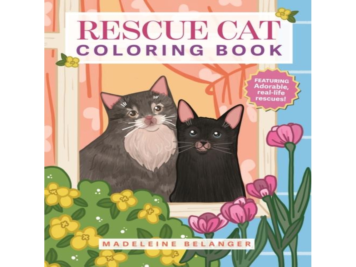 Livro Rescue Cat Coloring Book de Madeleine Belanger (Inglês)