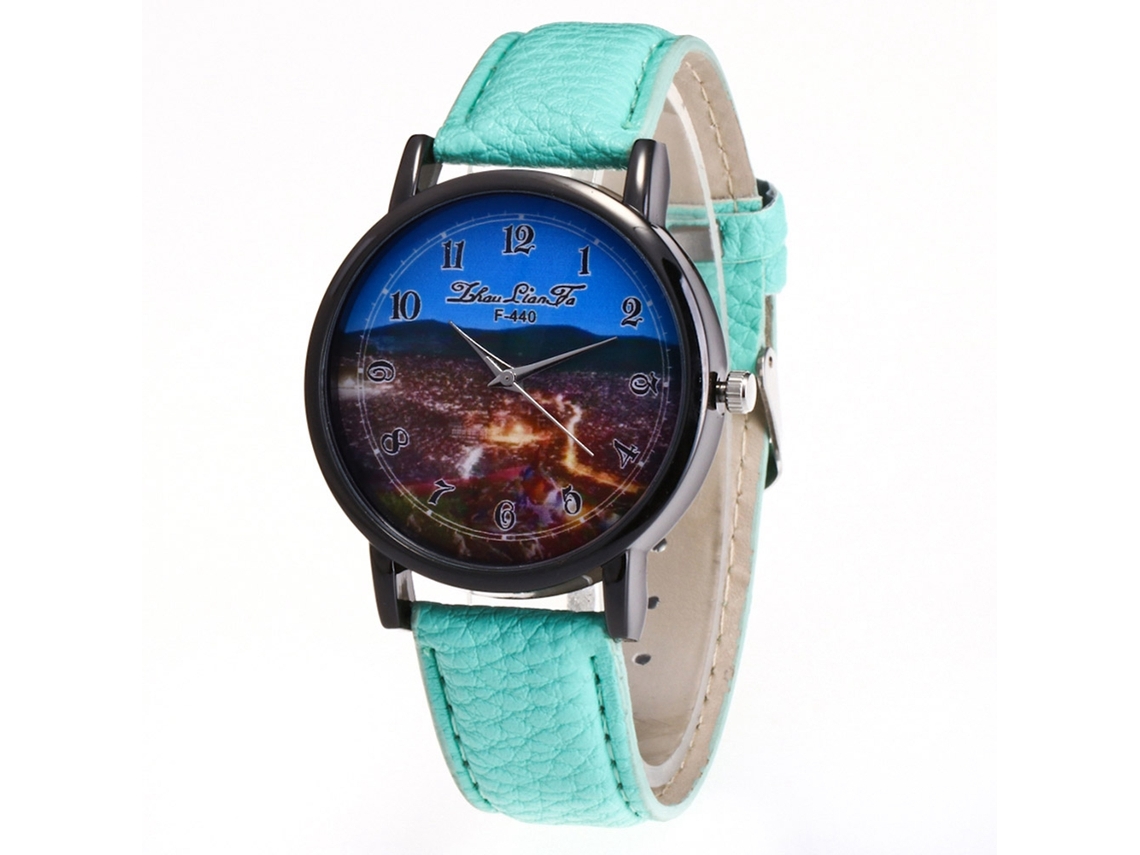 Relógio de quartzo unissex elegante e moderno para uso casual, ideal para presente (verde menta)