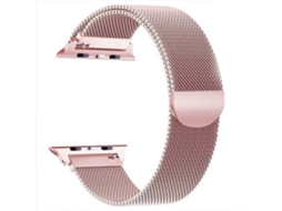 Bracelete Pulseira Milanese Mesh para Apple Watch Series 6 44Mm Rosa