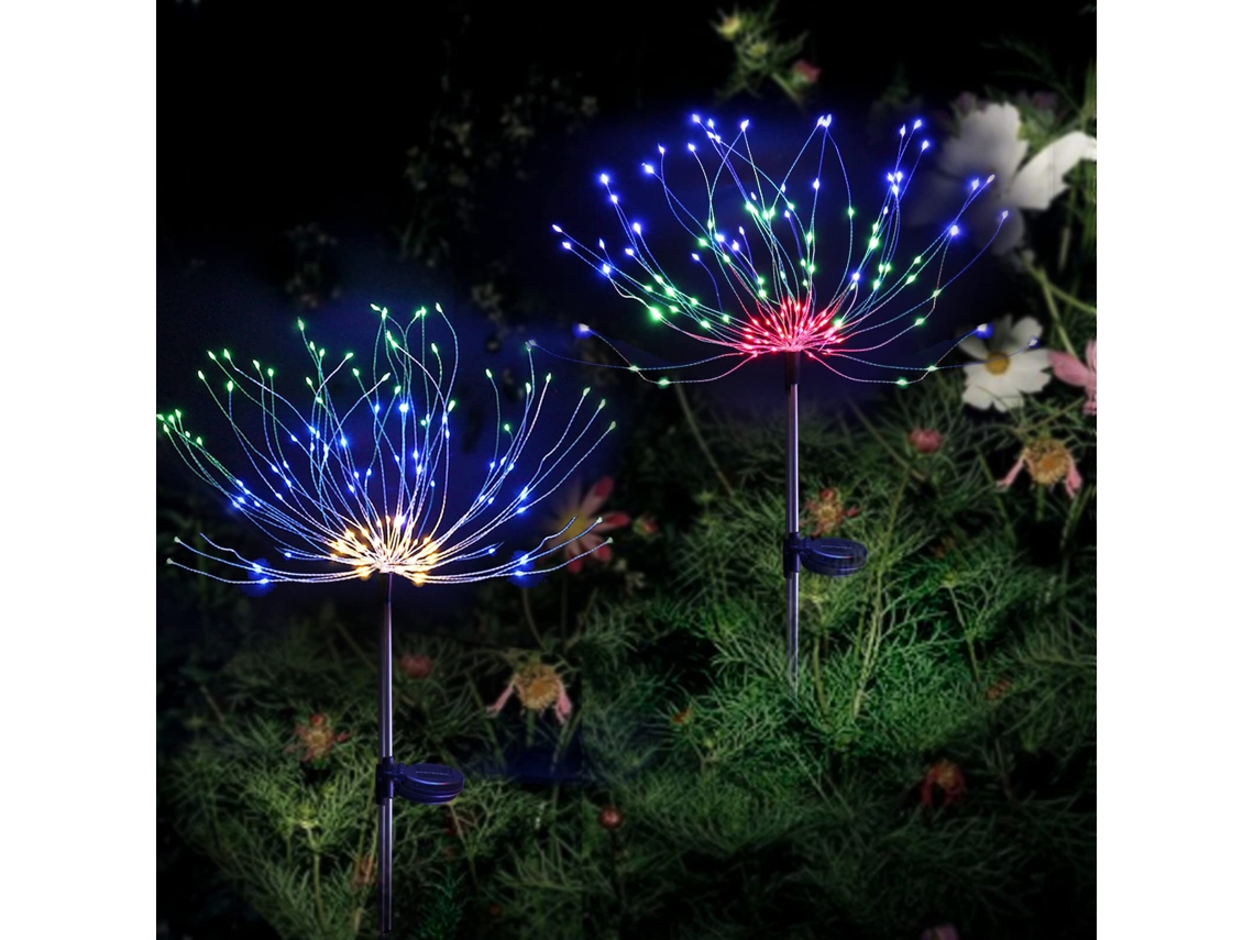 (150 Leds Coloridos) 1 Lâmpada Solar À Prova D'água