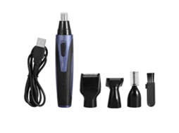 Kit De Aparador Elétrico Usb Para Sobrancelhas, Nariz E Ouvido Com 4 Em 1 E Bateria Recarregável
