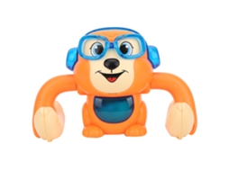 Primerox brinquedo Macaco com Controle por Voz Elétrico Rola 360 Graus com Efeito Sonoro Laranja