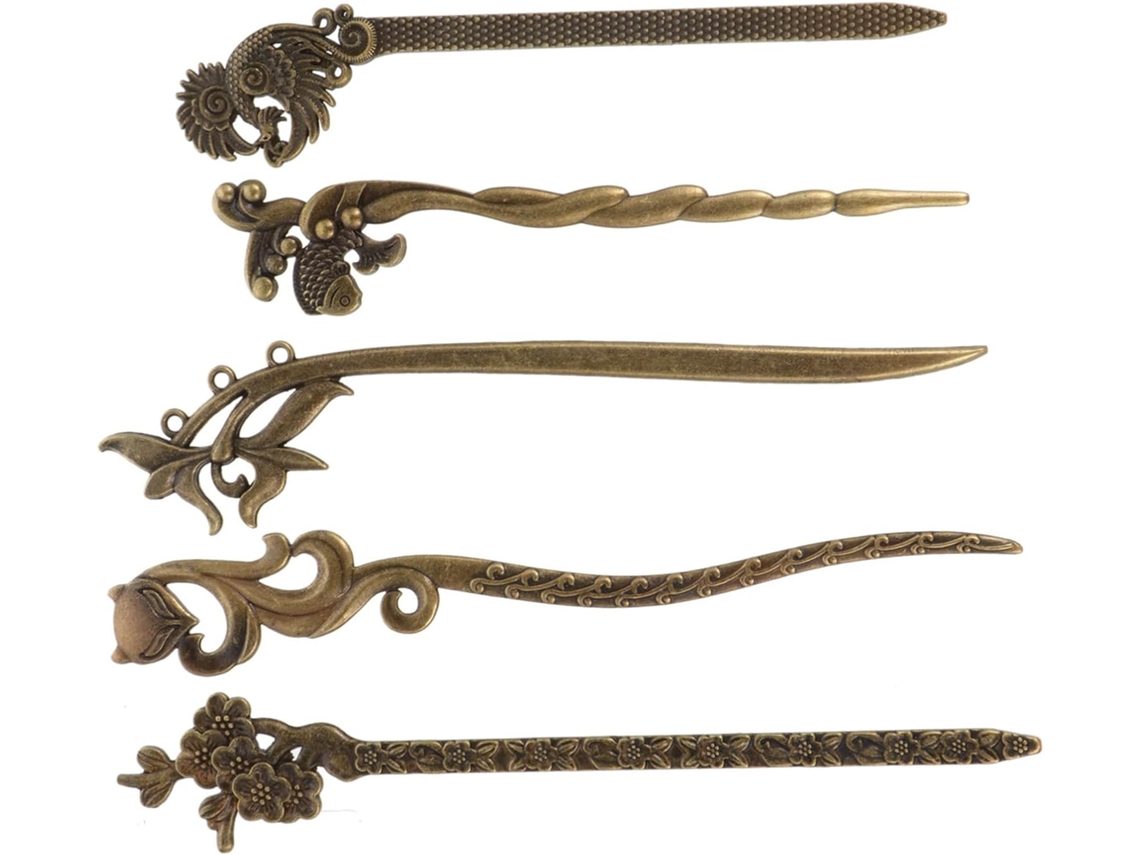 Conjunto De 15 Grampos De Cabelo Vintage Para Acessórios De Casamento Em Estilo Tradicional Chinês.