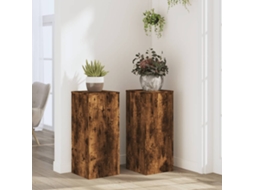 Vidaxl Suportes P/ Plantas 2 Pcs 30x30x70 Cm Derivados De Madeira