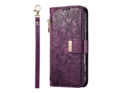 Capa Para Celular Com Cordão E Compartimento Completo Para Cartões.roxo Com Cordão Combinando, Moto G72