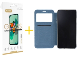 Kit Capa + Película iPhone 11 Pro Max Skyhe Gandy Flip Azul