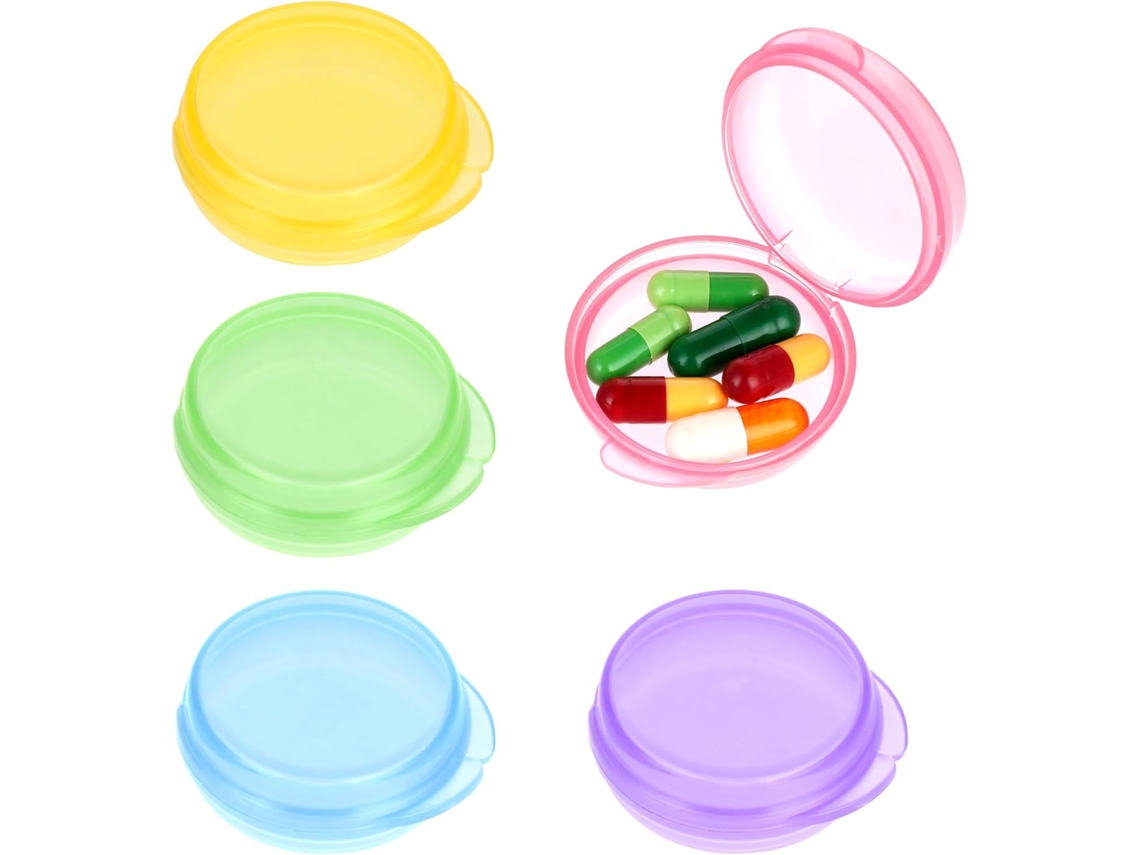 Porta Comprimidos Pequeno, 5 Unidades, Mini Portátil, Organizador De Medicamentos. Aquaforge