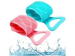 Cepillos De Espalda Para Ducha De Silicona Con Cinta Lavadora, Limpiadores Suaves Y Fáciles De Usar