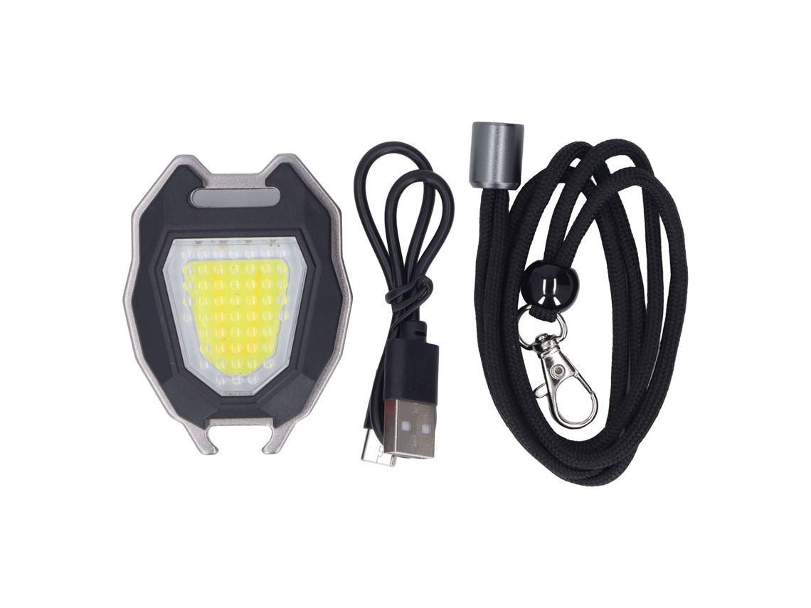 Lanterna Portachave Multifuncional com Isqueiro, Apito, Usb, Carregável, Iman Forte, para Camping | S/MARCA