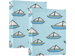 Pasta Escolar De 3 Argolas Com Bolsos, 1 2 Unidade, Azul