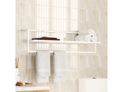 Vidaxl Toalheiro 95x25x22 Cm Ferro Branco