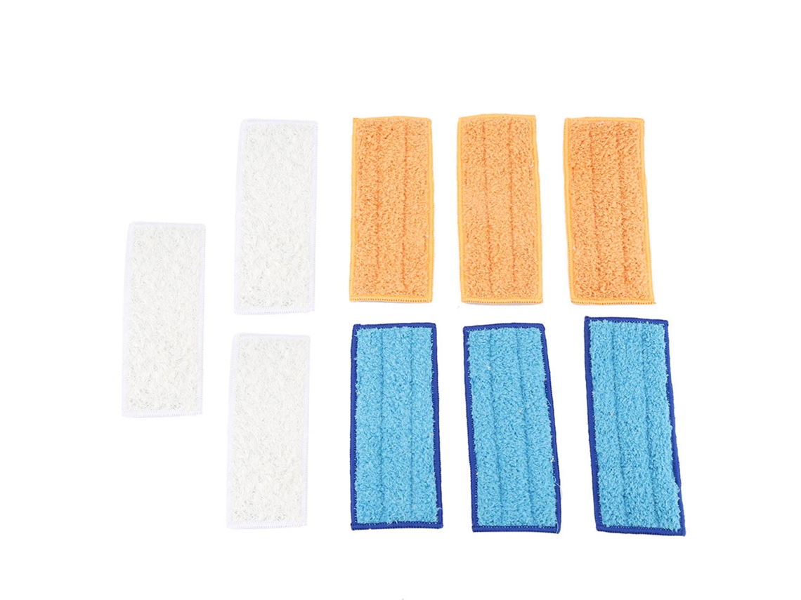 9 Pcs Heads de Mop de Microfibra Laváveis para Mops Spray Branco, Laranja, Azul | S/MARCA