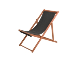Sillon Posiciones Madera Tela Gris 97x56x85 Cm IPAE-PROGARDEN