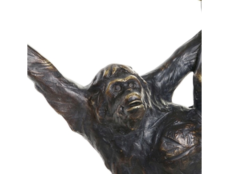 Figura Decorativa  Metal Resina Macaco (37 x 15 x 34 cm)