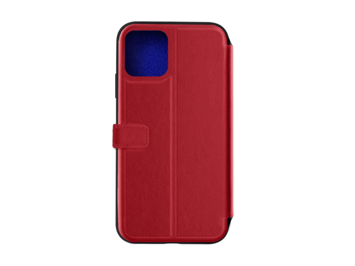 Capa Aba para iPhone 12/12 Pro BEETLECASE Plástico com Porta-Cartões Premium Vermelho