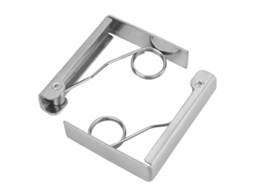 Prendedores de Guardanapo de Aço Inox 2pcs S/MARCA, anti deslizante, com mola