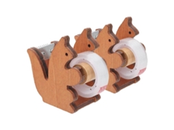 Dispensador De Fita Adesiva Em Formato De Esquilo, Feito De Madeira E Metal, Para Mesa, Ideal Para Escritório E Casa, Organizador Decorativo Para