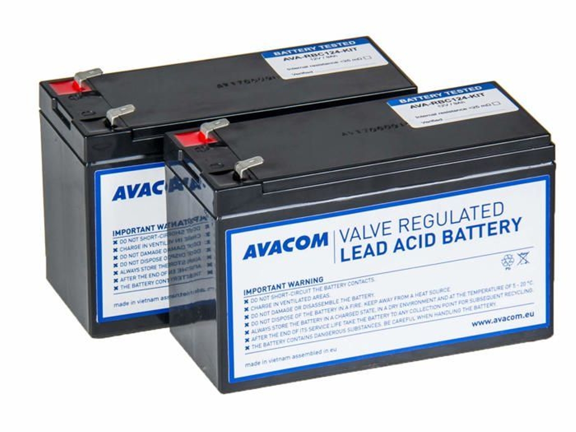 Kit de bateria para computador Avacom Ava Rbc124 (reformada, 2 baterias)
