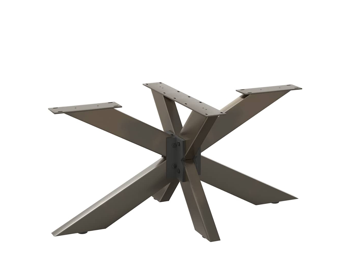 Vidaxl Pé De Mesa De Centro Em Formato De Aranha, Preto, 98x58x(42-43) Cm, Aço